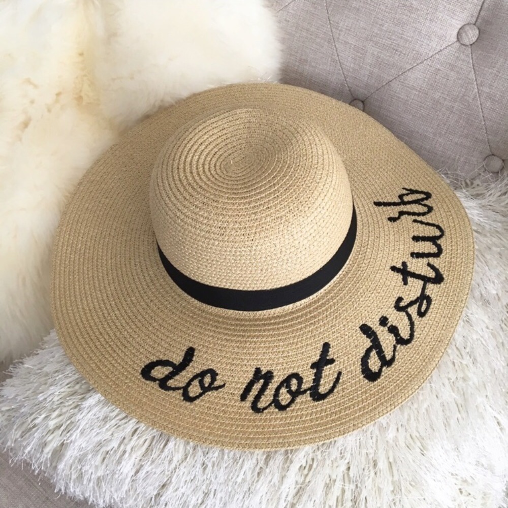 DO NOT DISTURB  wide-brimmed hat - Picture 2 of 3